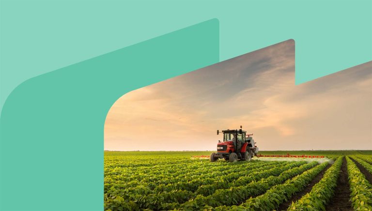 Tractor in field - E-Farm case study