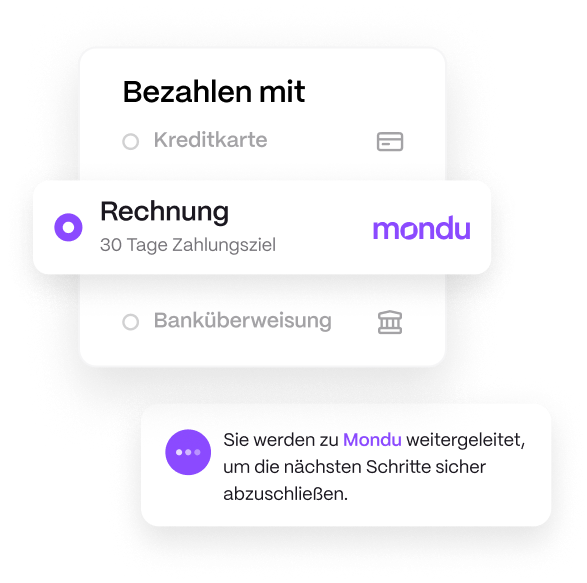 Rechnungskauf with mondu and Stripe