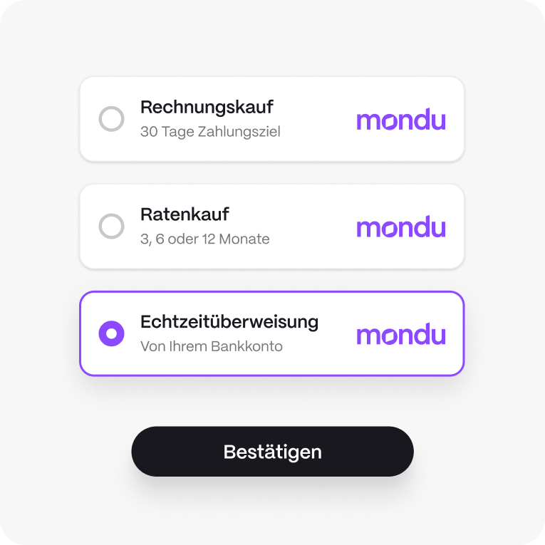 How it wo0rks 1 - Die Kund*innen wählen im Checkout "Echtzeitüberweisung"