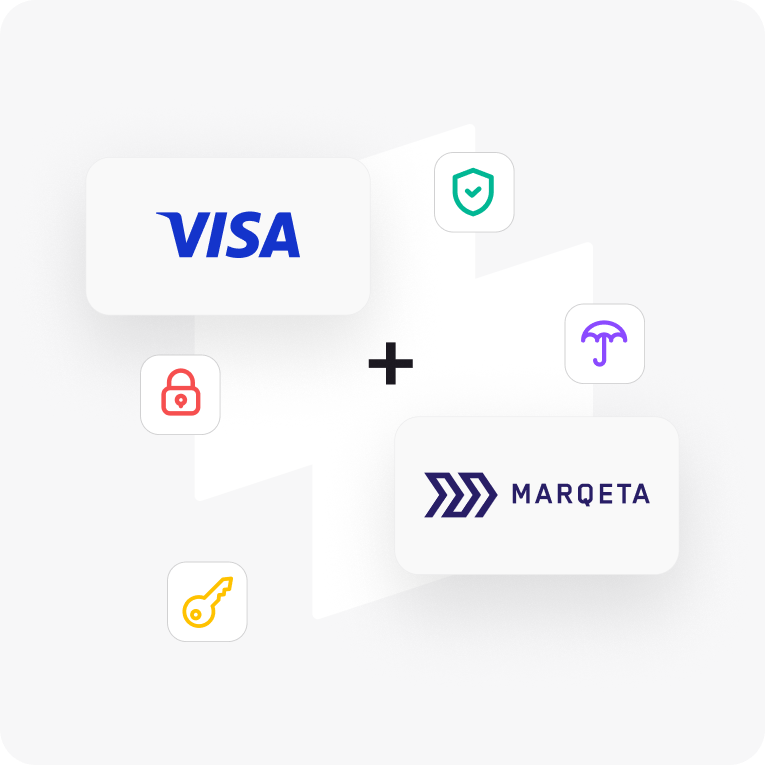 Advanced Visa security protocols, and Real-time Fraud Decisioning (RTD) by our card processor Marqeta