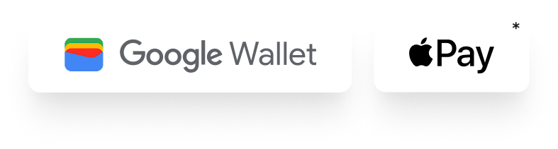 Google wallet and Apple pay logos