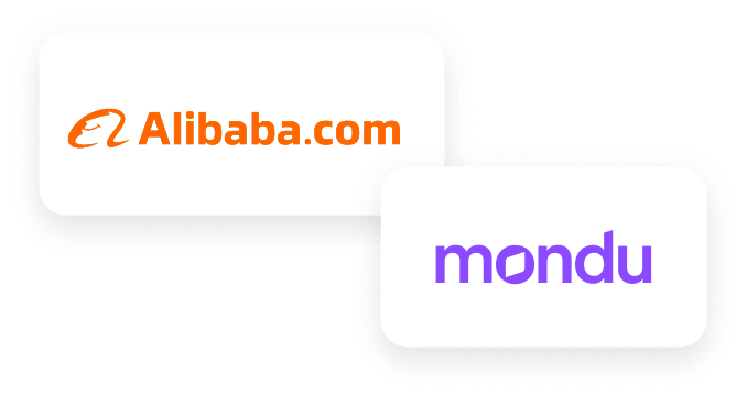 Alibaba and Mondu logos